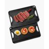 VEVOR wendbarer Grillplatte Bratpfanne Griddle aus Gusseisen (185 x 342 mm), schwarz VEVOR wendbarer Grillplatte Bratpfanne Griddle aus Gusseisen (185 x 342 mm), schwarz