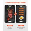 VEVOR wendbarer Grillplatte Bratpfanne Griddle aus Gusseisen (185 x 342 mm), schwarz – Bild 2 VEVOR wendbarer Grillplatte Bratpfanne Griddle aus Gusseisen (185 x 342 mm), schwarz – Bild 2
