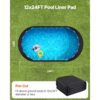 VEVOR Ovale Poolunterlage, 3,6x7,3 m, Bodenplane für oberirdische Schwimmbecken – Bild 5