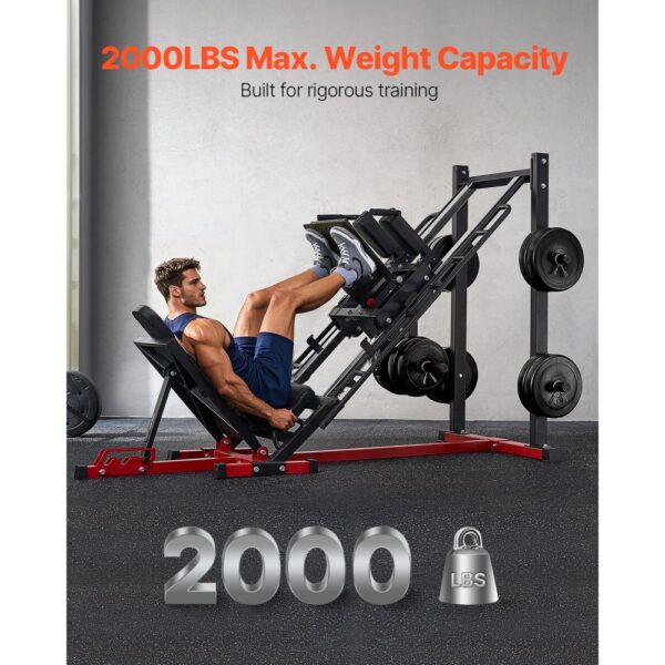 VEVOR Beintrainer Beinpresse Hack-Squat-Maschine Kombination (40° / 45° / 50° Rückenlehne) – Bild 2