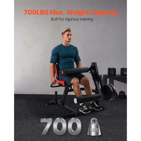 VEVOR sitzende Beinstrecker und Curl-Maschine Trainingsgerät Beinpresse Beintrainer (317 kg belatbar) – Bild 2
