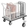 VEVOR Hotelgepäckwagen, 340 kg Tragkraft, Parkservicewagen mit Teppichboden & 15 cm großen Gummirädern