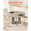 VEVOR runder Esstisch Küchentisch Holztisch (120 cm / 90,72 kg belastbar) für 4-6 Personen, Grau (nur Tisch) – Bild 2
