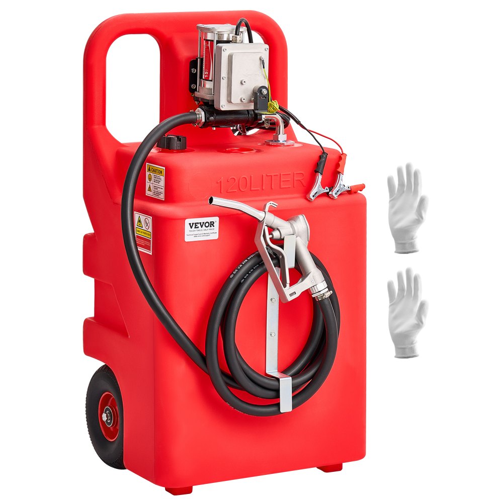 VEVOR Kraftstofftrolley, 121 L, Kraftstoffkanister mit 12 V DC Kraftstofftransferpumpe