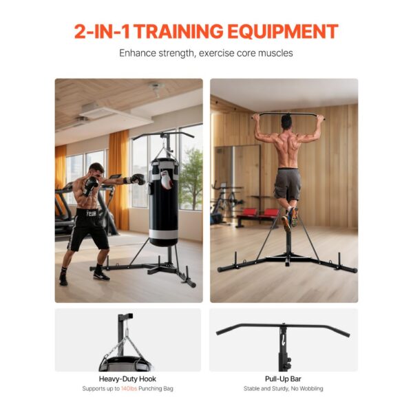 VEVOR 2 in 1 Boxsackständer Trainingsgerät Sandsackgestell aus Stahl – Bild 2 VEVOR 2 in 1 Boxsackständer Trainingsgerät Sandsackgestell aus Stahl – Bild 2