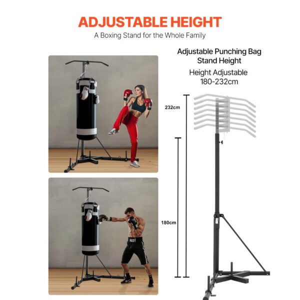 VEVOR 2 in 1 Boxsackständer Trainingsgerät Sandsackgestell aus Stahl – Bild 3 VEVOR 2 in 1 Boxsackständer Trainingsgerät Sandsackgestell aus Stahl – Bild 3