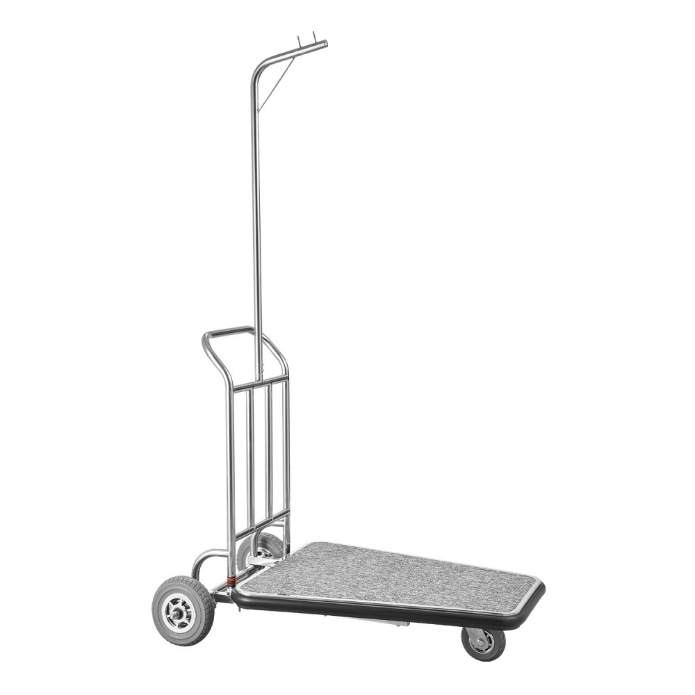 VEVOR Gepäckwagen, 272 kg Tragkraft, 3-rädriger Gepäckwagen aus Edelstahl