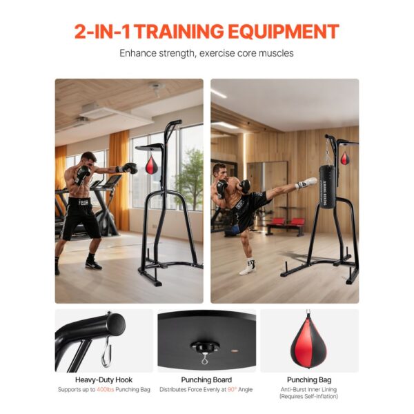 VEVOR 2 in 1 Boxsackständer Trainingsgerät Sandsackgestell aus Stahl – Bild 2