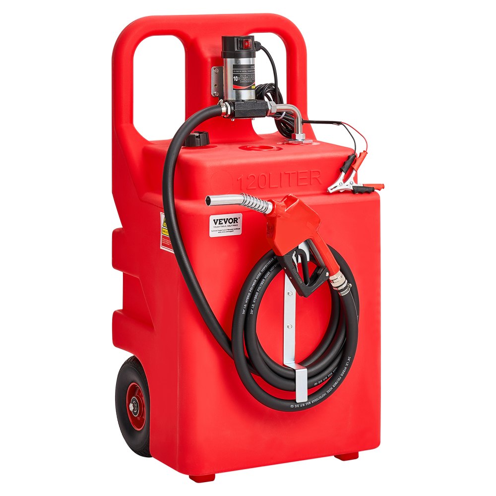 VEVOR Kraftstofftrolley, 121 L, Kraftstoffkanister mit 12 V DC Kraftstofftransferpumpe