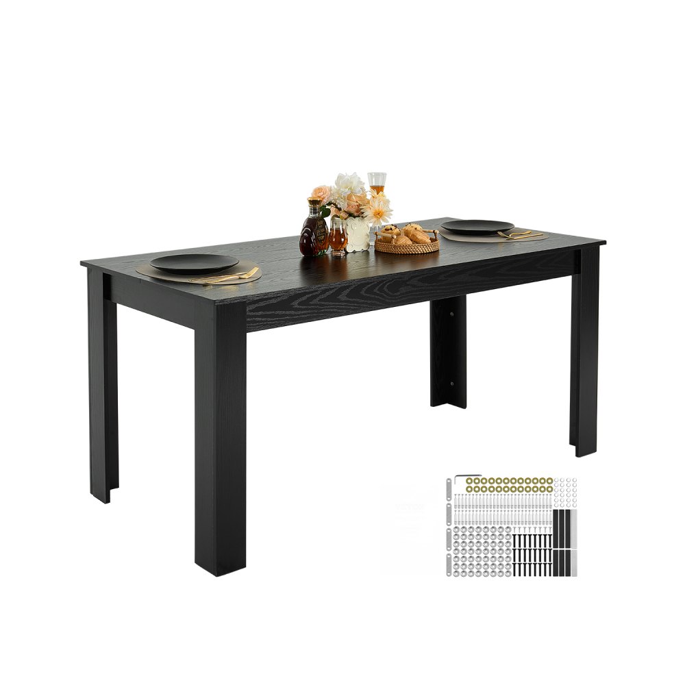 VEVOR Rechteckiger Esstisch Küchentisch Holztisch (160 cm / 150 kg belastbar) für 4–6 Personen