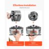VEVOR 4-Backen-Drehfutter, 250 mm, 15-250 mm Spannbereich mit T-Schlüssel-Befestigungsschrauben – Bild 5