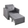 VEVOR Schlafsofa umbaubares Schlafbett mit Seitentasche & Kissen & Armlehne, Grau