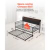 VEVOR Tagesbettrahmen in Twin-Größe, Tagesbett Sofabett mit Ausziehbett, Schwarz – Bild 3