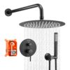 VEVOR Duscharmatur Regenduschsystem fürs Badezimmer Duschsystem mit 203 mm runden Regenduschkopf & Handbrause VEVOR Duscharmatur Regenduschsystem fürs Badezimmer Duschsystem mit 203 mm runden Regenduschkopf & Handbrause