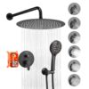 VEVOR Duscharmatur Regenduschsystem fürs Badezimmer Duschsystem mit 305 mm runden Regenduschkopf & Handbrause VEVOR Duscharmatur Regenduschsystem fürs Badezimmer Duschsystem mit 305 mm runden Regenduschkopf & Handbrause