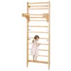 VEVOR schwedisches Leiterwand 10-stufiges Indoor-Klettergerüst aus Massivholz, Ideales Geschenk für Kinder