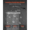 VEVOR Duscharmatur Regenduschsystem fürs Badezimmer Duschsystem mit 254 mm runden Regenduschkopf & Handbrause – Bild 2