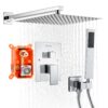 VEVOR Duscharmatur Regenduschsystem fürs Badezimmer Duschsystem mit 305 mm quadratischen Regenduschkopf