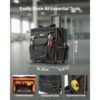 VEVOR Werkzeugtasche mit Rollen, 50 kg Tragkraft, 25 Taschen, 390x290x420 mm – Bild 2