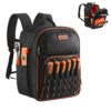 VEVOR Werkzeugrucksack, 49 Taschen, Backpack mit Laptopfach und verstärktem Stoffboden