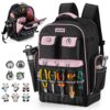 VEVOR Werkzeugrucksack, 56 Taschen, Backpack mit Laptopfach, Werkzeugtasche für Elektriker