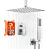 VEVOR Duscharmatur Regenduschsystem für Badezimmer Duschsystem mit 305 mm quadratischem Regenduschkopf