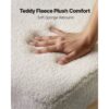 VEVOR moderner Esszimmerstuhl (2 Stk.) Sherpa-Beistellstuhl (136 kg belastbar) für Esstische, weiß Cafeteria – Bild 4