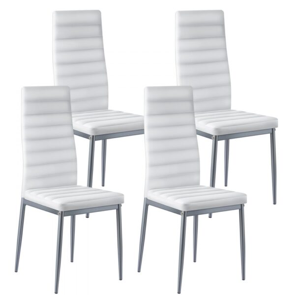 VEVOR moderner Esszimmerstuhl (4 Stk.) eleganter gepolsterter Leder-Beistellstuhl (136 kg belastbar) VEVOR moderner Esszimmerstuhl (4 Stk.) eleganter gepolsterter Leder-Beistellstuhl (136 kg belastbar)