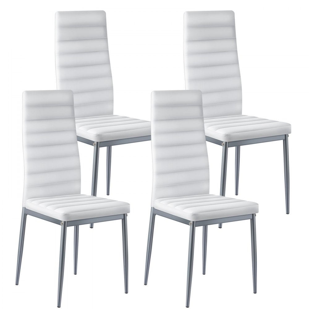 VEVOR moderner Esszimmerstuhl (4 Stk.) eleganter gepolsterter Leder-Beistellstuhl (136 kg belastbar)