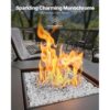 VEVOR Feuerglas, 9 kg hochtemperaturbeständige Glassteine, 12,7 mm reflektierende Feuerstellen-Glasperlen – Bild 2
