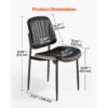 VEVOR Retro-Esszimmerstuhl (2 Stk.) eleganter gepolsterter Leder-Beistellstuhl (158,76 kg belastbar) – Bild 2