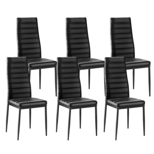 VEVOR moderner Esszimmerstuhl (6 Stk.) eleganter gepolsterter Leder-Beistellstuhl (136 kg belastbar)