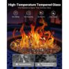 VEVOR Feuerglas, 4,5 kg hochtemperaturbeständige Glassteine, 6,35 mm reflektierende Feuerstellen-Glasperlen – Bild 3