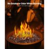 VEVOR Feuerglas, 4,5 kg hochtemperaturbeständige Glassteine, 6,35 mm reflektierende Feuerstellen-Glasperlen – Bild 4