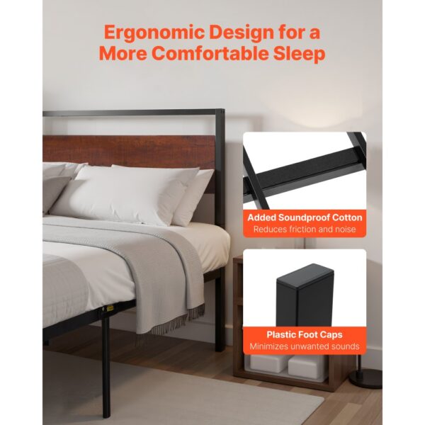 VEVOR Bettrahmen in voller Größe, großer Stauraum unter dem Bett, kein Boxspring erforderlich – Bild 3