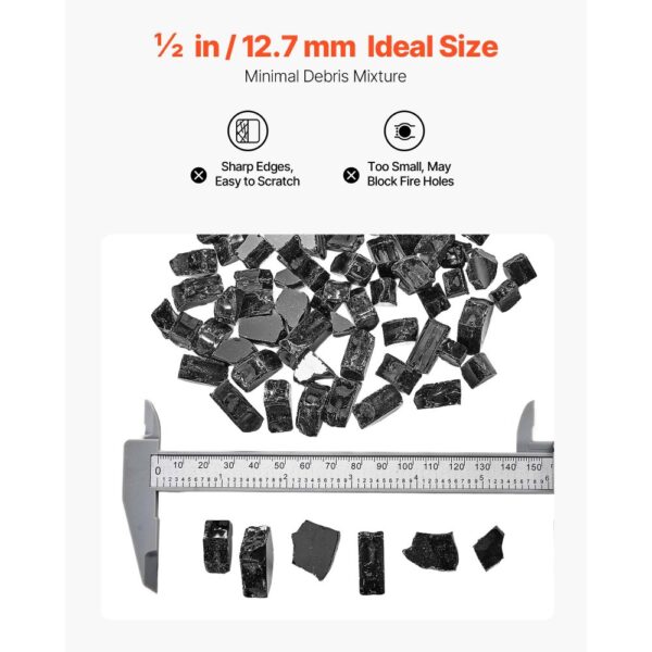 VEVOR Feuerglas, 9 kg hochtemperaturbeständige Glassteine, 12,7 mm reflektierende Feuerstellen-Glasperlen – Bild 5 VEVOR Feuerglas, 9 kg hochtemperaturbeständige Glassteine, 12,7 mm reflektierende Feuerstellen-Glasperlen – Bild 5