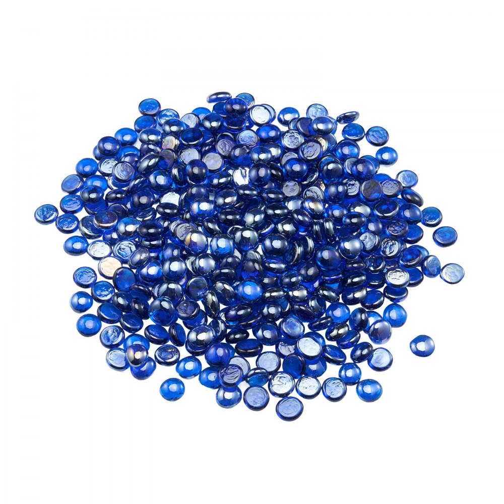 VEVOR Feuerglas, 4,5 kg hochtemperaturbeständige Glassteine, 19 mm reflektierende Feuerstellen-Glasperlen