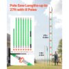 VEVOR Astsäge mit Teleskopstiel, 2,15-8,09 m einstellbar, Klinge aus 65Mn-Stahl – Bild 2