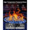 VEVOR Feuerglas, 4,5 kg hochtemperaturbeständige Glassteine, 6,35 mm reflektierende Feuerstellen-Glasperlen – Bild 3