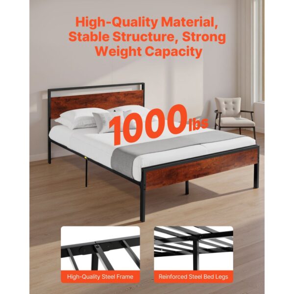 VEVOR Bettrahmen (Queen Size), großer Stauraum unter dem Bett, kein Boxspring erforderlich – Bild 2