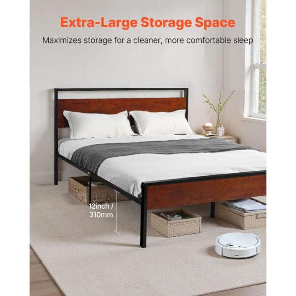 VEVOR Bettrahmen (Queen Size), großer Stauraum unter dem Bett, kein Boxspring erforderlich – Bild 4