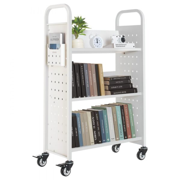 VEVOR Bücherwagen, 150 kg Tragkraft, Bibliothekswagen, 77 x 38 x 122 cm VEVOR Bücherwagen, 150 kg Tragkraft, Bibliothekswagen, 77 x 38 x 122 cm