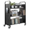 VEVOR Bücherwagen, 159 kg Tragkraft, 970x515x1225 mm, Abräumwagen für Wohnzimmer