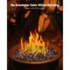 VEVOR Feuerglas, 9 kg hochtemperaturbeständige Glassteine, 12,7 mm reflektierende Feuerstellen-Glasperlen – Bild 4
