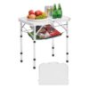 VEVOR Klapptisch Buffettisch tragbarer Allzwecktisch 60 x 40 cm, Silber