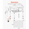 VEVOR Klapptisch Buffettisch tragbarer Allzwecktisch 60 x 40 cm, Silber – Bild 4