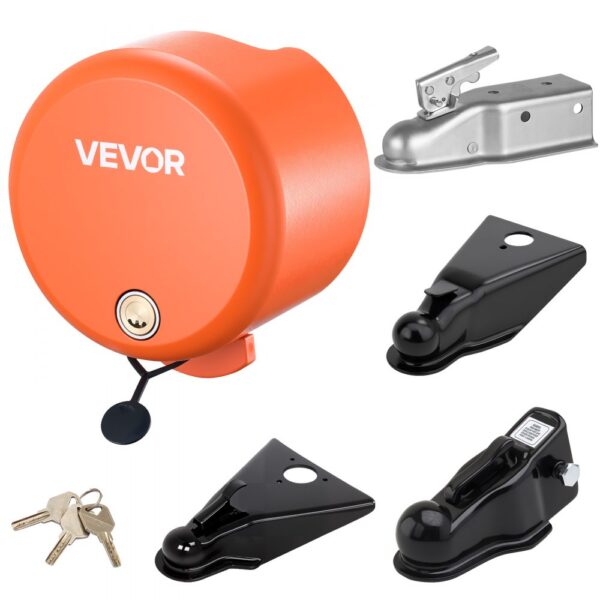 VEVOR Anhängerschloss, kompatibel mit 47,5 mm, 50,8 mm, 58,7 mm flachen Kugelkupplungen