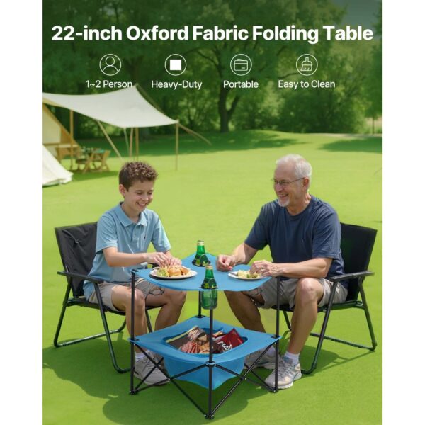 VEVOR Klapptisch Buffettisch tragbarer Allzwecktisch 56 cm, Blau – Bild 2