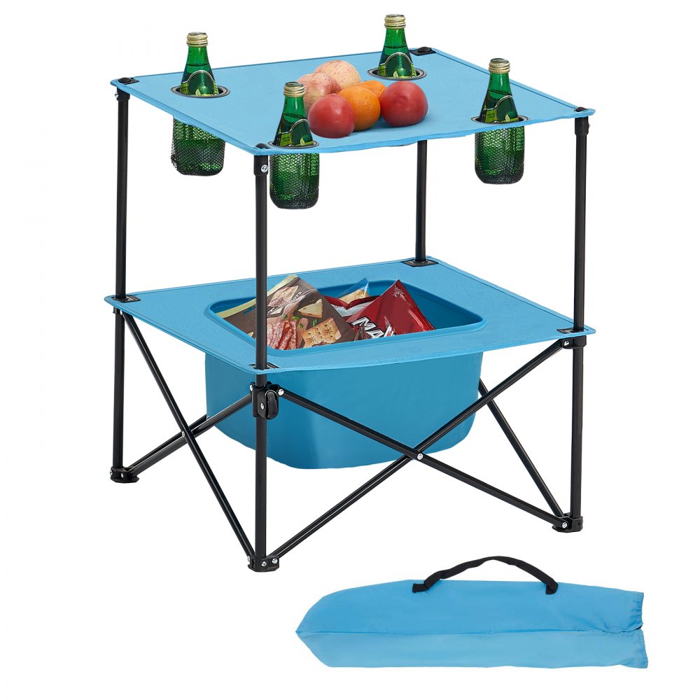 VEVOR Klapptisch Buffettisch tragbarer Allzwecktisch 56 cm, Blau