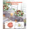 VEVOR Künstlicher Blumenkranz, 340x340x90 mm, Kunstblumenkranz mit rosa & weißen Rosen, 10 Stk. – Bild 2